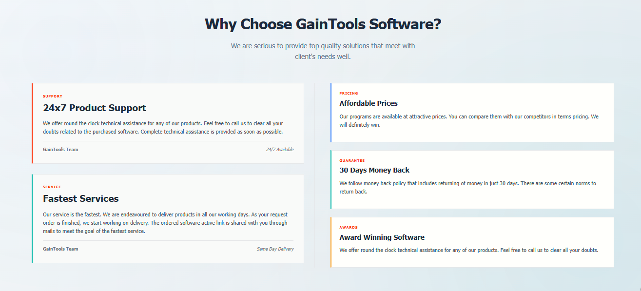 GainTools Software catalog image 2