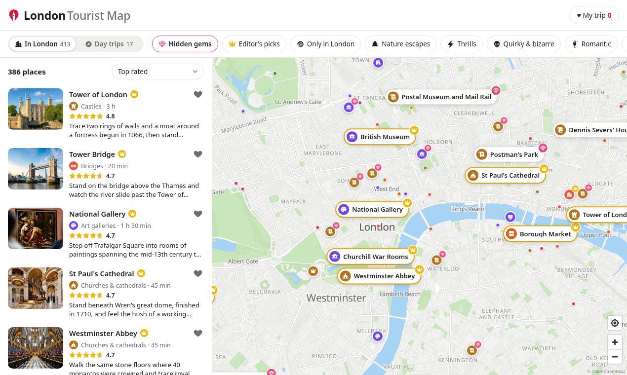 London Tourist Map cover