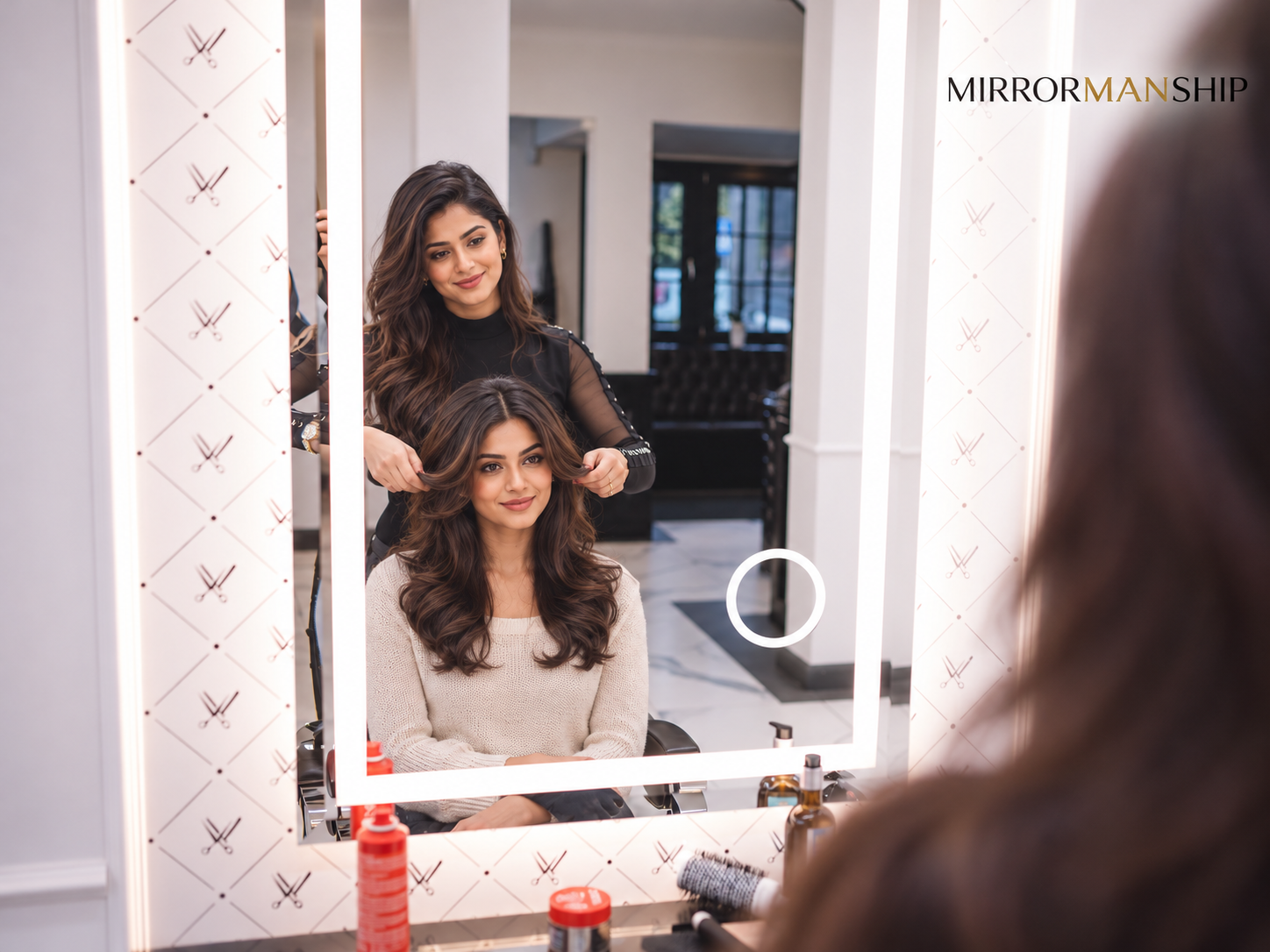 MIRRORMANSHIP is a premium Indian LED mirror brand based in Delhi, offering modern illuminated mirrors for luxury homes, beauty salons, makeup studios, hotels, and commercial interiors.
This image sh